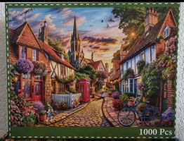Puzzle "Englische Gasse im Abendrot"