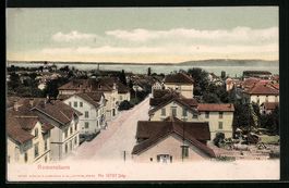 AK Romanshorn, Blick in den Ort, 1908