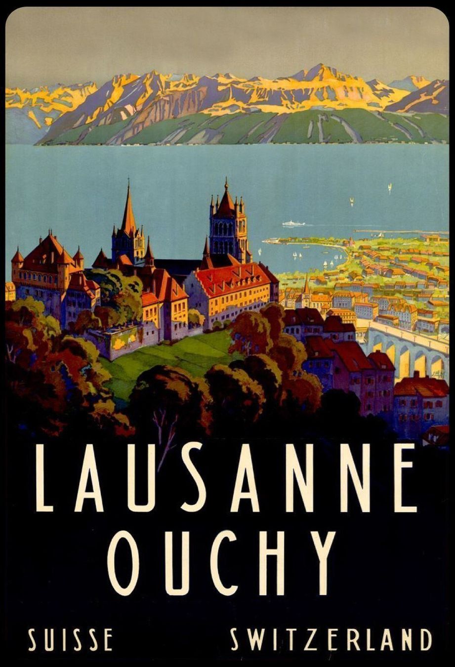 Schilder: Blechschild-LAUSANNE-OUCHY – Neu und originalverpackt aus Rupperswil von big-one-sale