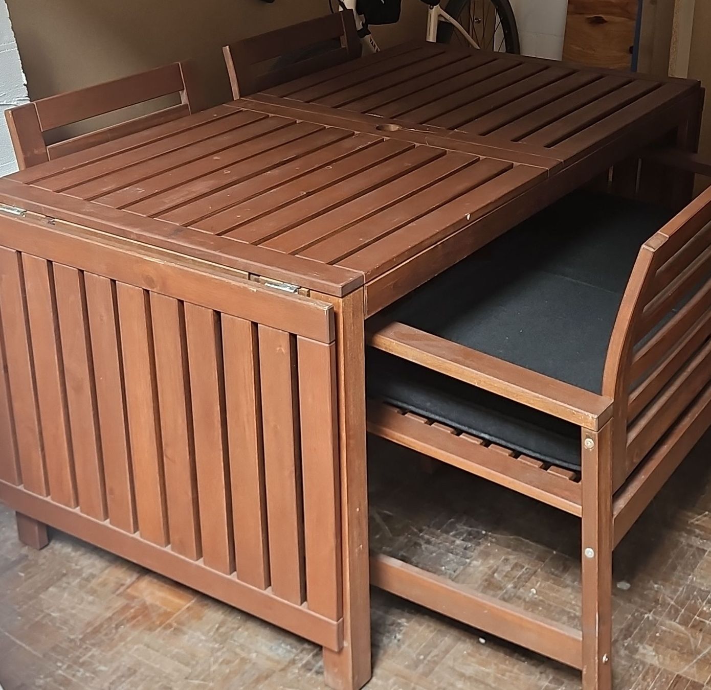Vidaxl Box contenitori: Gartentisch mit Stühlen Holz braun gebraucht – Usato da Wetzikon ZH venduto da S8TCH 1