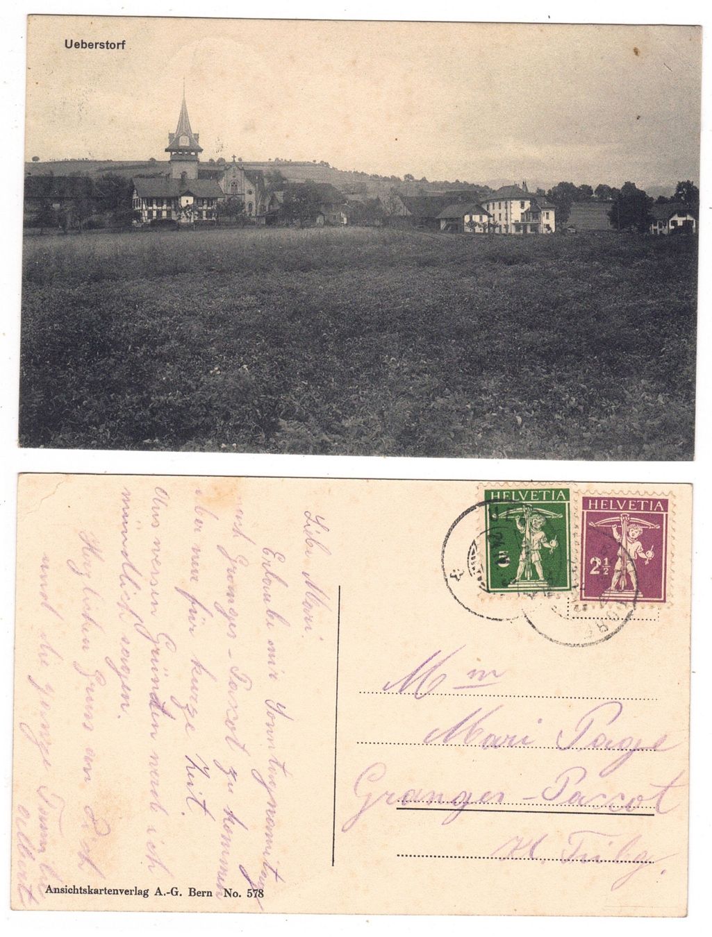 Cartes postales: Ueberstorf – D'occasion à La Tour-de-Peilz par amjust