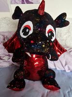 Glitzerdrache Kuscheltier, gross, neuwertig, für Kinder