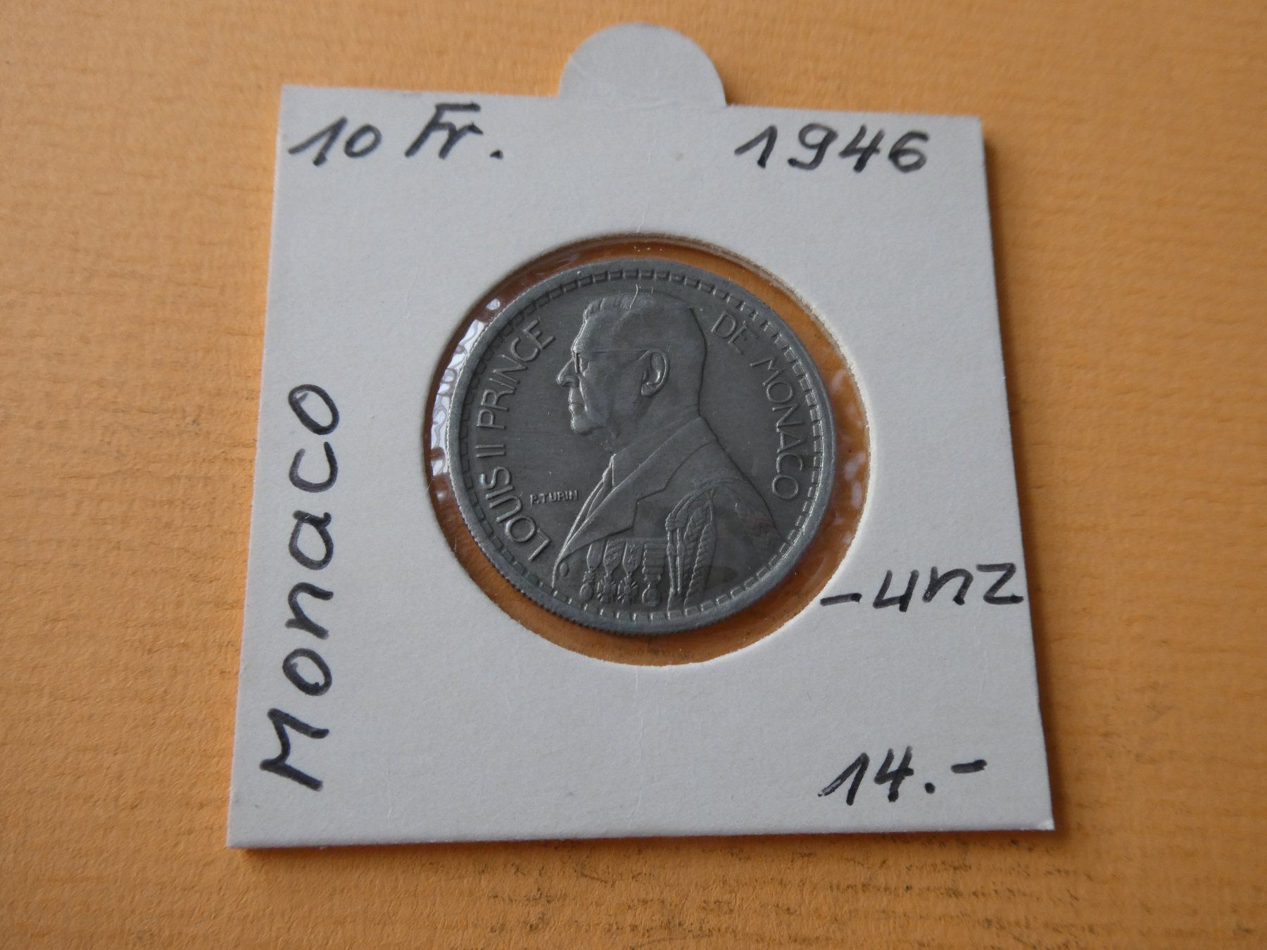 Tutti le monete: Monaco 1946, 10 Francs   -unz – Usato da Hinterforst venduto da Rohusri