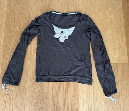 Dunkelbraunes Shirt mit Details IKKS Gr. M