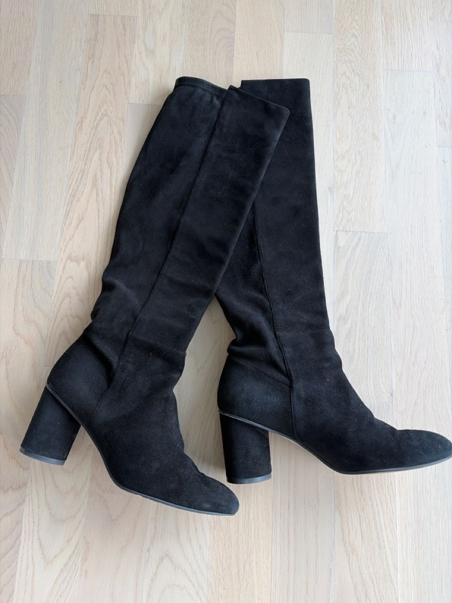 Stuart Weitzman Damenschuhe: Stuart Weitzman Stiefel schwarz Blockabsatz Grösse 38 – Gebraucht aus Au ZH von eac_gm25