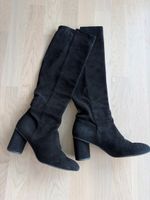 Stuart Weitzman Stiefel schwarz Blockabsatz Grösse 38