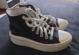 Baskets Converse All Star compensées noires taille 36
