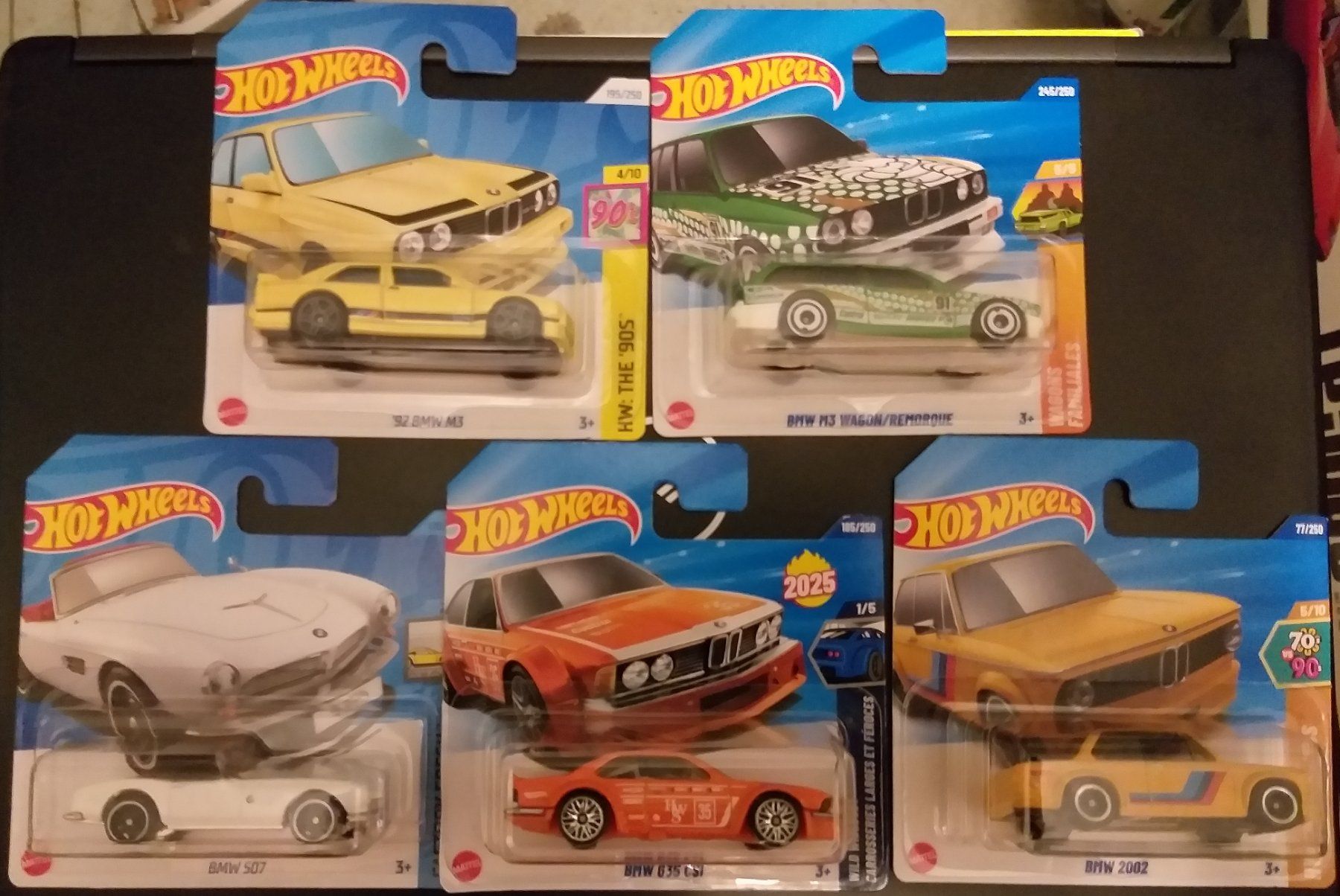 BMW Modellautos: 5x Hot Wheels BMW M3, 635 CSi, 2002, 507 – Neu und originalverpackt aus Brugg AG von Evilweevil