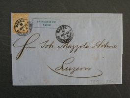 Strubelbrief von Basel nach Luzern 10.5.1861