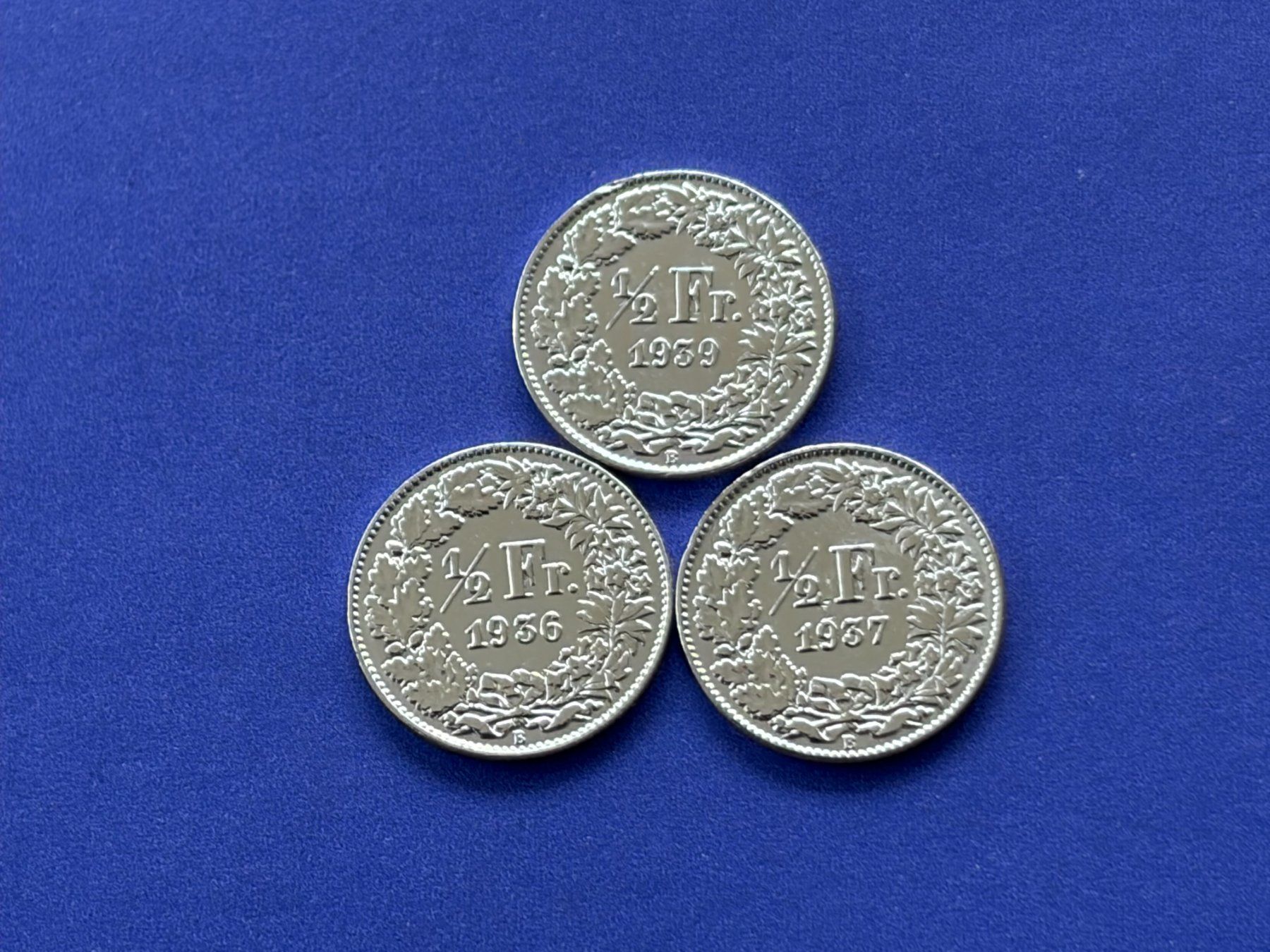 Tutti le monete: 1/2 Fr. 1936,1937,1939 vorzüglich – Usato da Kräiligen venduto da wolle2101