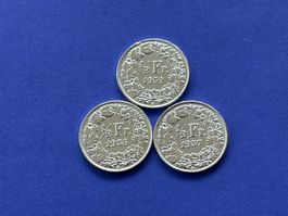 1/2 Fr. 1936,1937,1939 vorzüglich