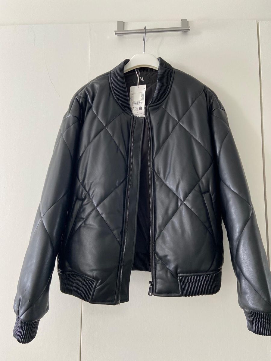 Giacche: Neue Kunstlederjacke dick, schwarz – Usato da Thalwil venduto da Leo33x