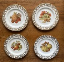 Limoges France Porzellan 4 Dessert-Obstteller 4 Motive antik