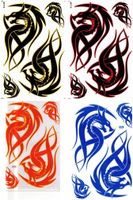 Drachen Sticker 4 Bogen Auto Motorrad Scooter Aufkleber NS12