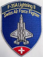 Schweizer Luftwaffe F-35A Lightning II Patch blau