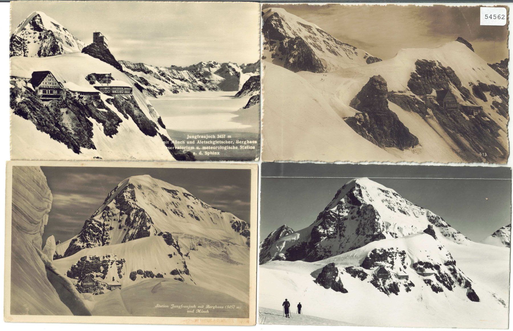 Cartoline postali: 4 AK - Jungfraujoch – Usato da Ettingen venduto da Kartenplanet