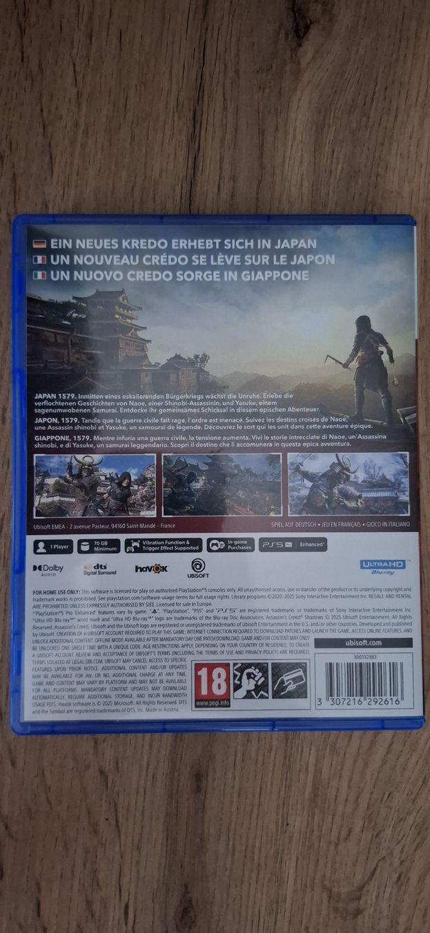 Sony Spiele: Jeu PS5 Assassin's Creed Shadows  – Neu (gemäss Beschreibung) aus Sion von sad_8y62 1