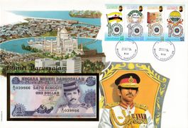 Grosser Banknotenbrief  Brunei Darussalam