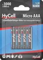 HyCell, NiMh Akku, AAA (Micro), 1000 mAh, 4er-Pack