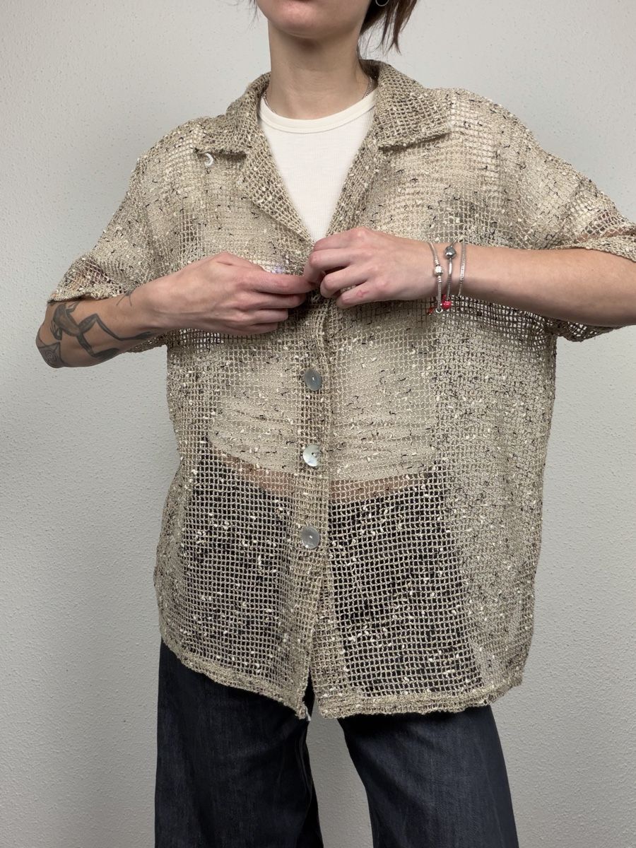 Chemisiers: Vintage Mesh Blouse Size XL – D'occasion à Knonau par Grapesvintage 4