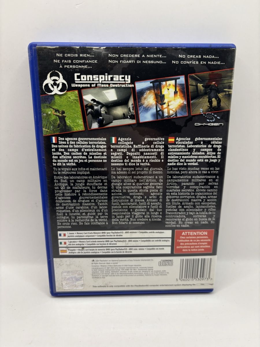 Jeux: Conspiracy Weapons of Mass Destruction PS2 – D'occasion à Genève par sho_67qj 1