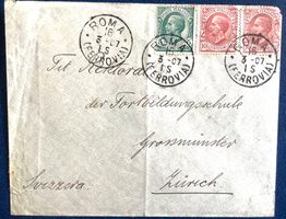 1907 Italien Brief / Roma nach Zürich
