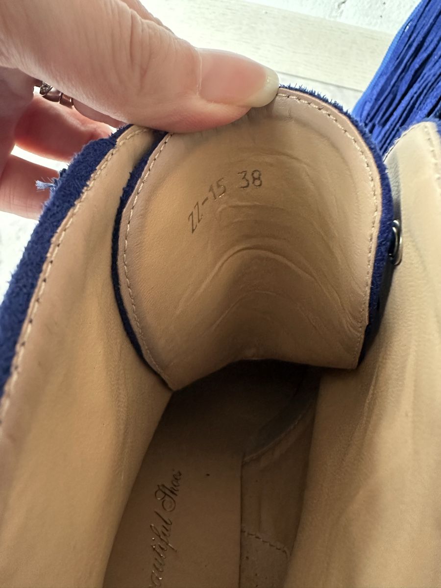 Scarpe da donna: Neue, blaue Stiefeletten, Grösse 38 – Usato da Goldau venduto da Henggi88 3