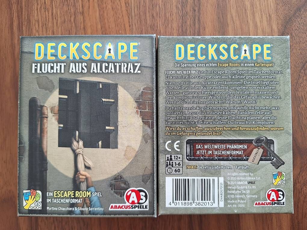 Giochi: Deckscape Flucht aus Alcatraz – Usato da Engelburg venduto da ellehcim25 1