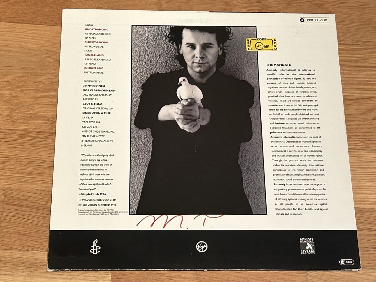 Dischi in vinile: Simple Minds. 1986. Ghostdancing – Usato da Faulensee venduto da Mizuno06 1