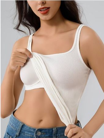 NEUES Top weiss mit integriertem BH Gr. S - 226402