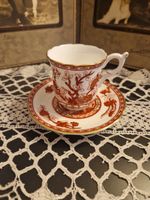 Crown Staffordshire Fine Bone China Mokkatasse – 2-teilig
