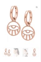 Ohrringe Rosegold Auge Design neu