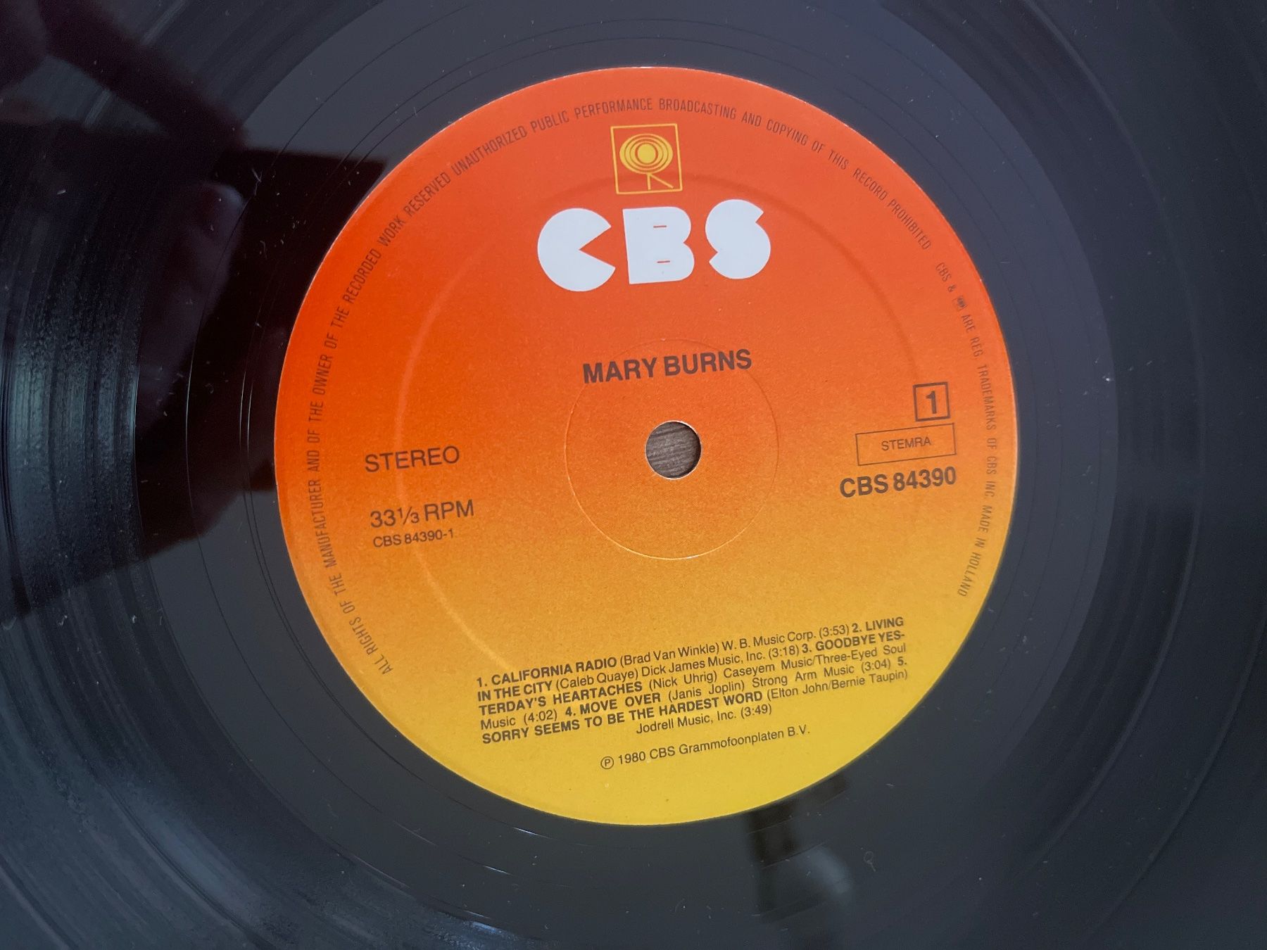 Vinyles: A806/Mary Burns – D'occasion à Frutigen par Philippe_jsp 2
