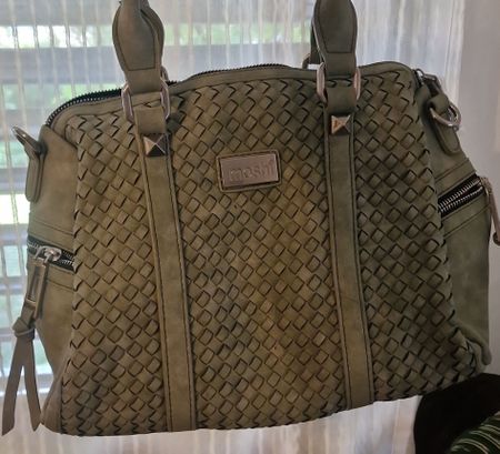Handtasche geflochten beige gute Zustand