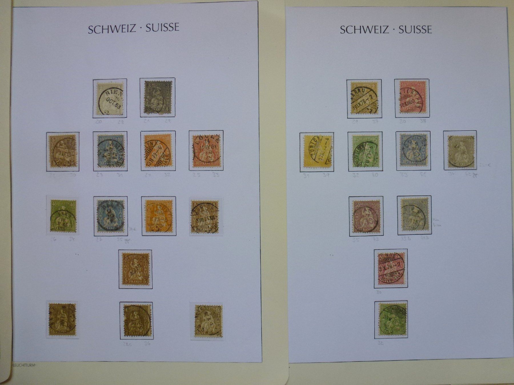 Tutti i francobolli: ++ Schöne Altschweiz Sammlung ab sitz. Helvetia – Usato da Walkringen venduto da Casablanca777 1