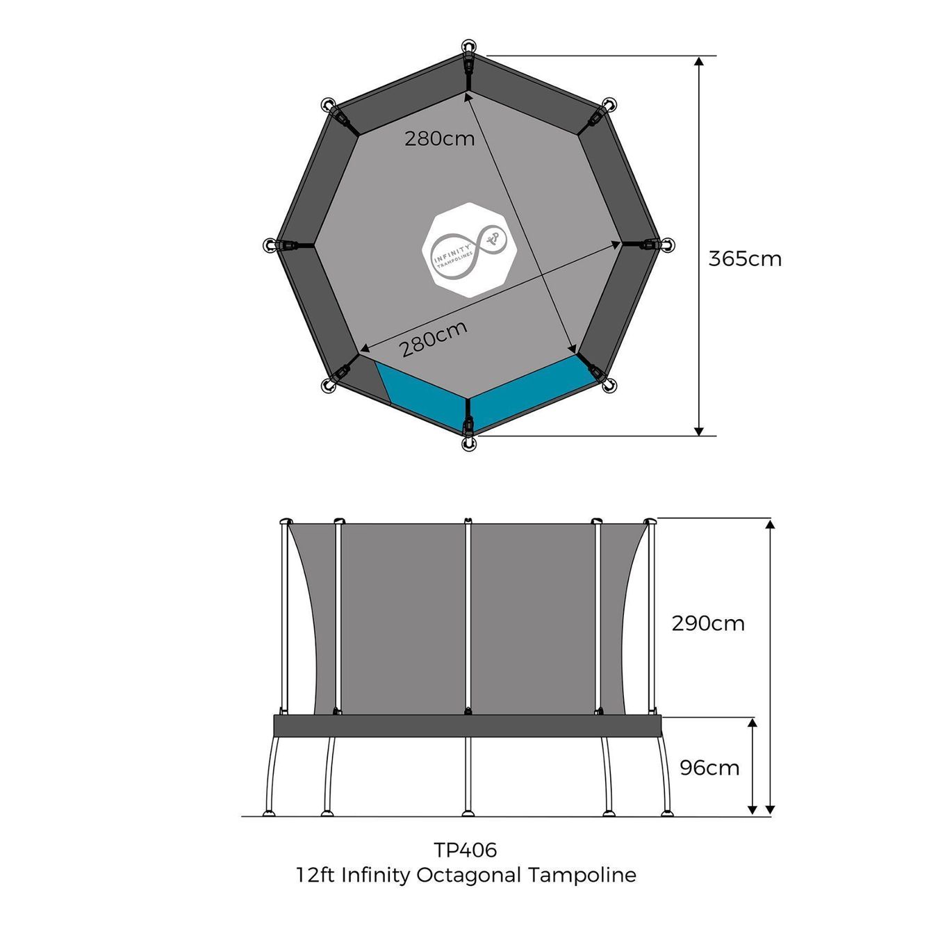 Trampolini: Trampolin Octagonal 12FT – Nuovo e nell'imballaggio originale da Erlinsbach venduto da Home-World 4