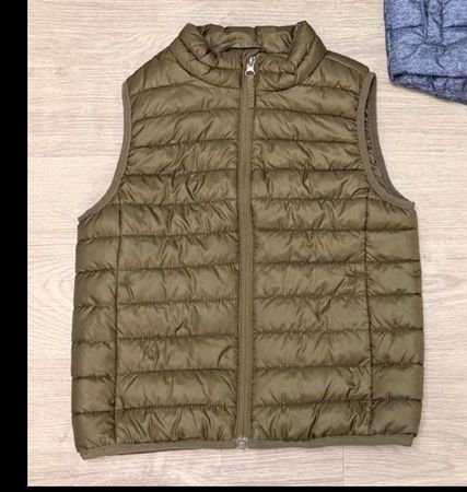 Gilet, Puffergilet, Junge, 110-116, H&M, olivgrün