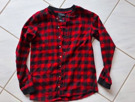 Jacke / Hemd, Gr. 158/164, rot/schwarz kariert, TAKKO