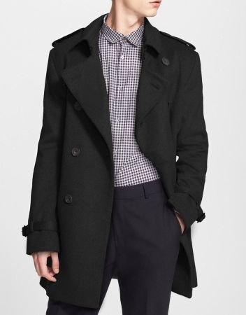 Orig. BURBERRY Men Trenchcoat aus Wolle Gr. 52-54, wie neu