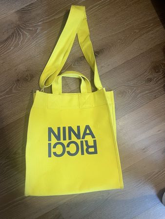 Nina Ricci Shopper Bag Gelb Sommer Stoffbeutel gross