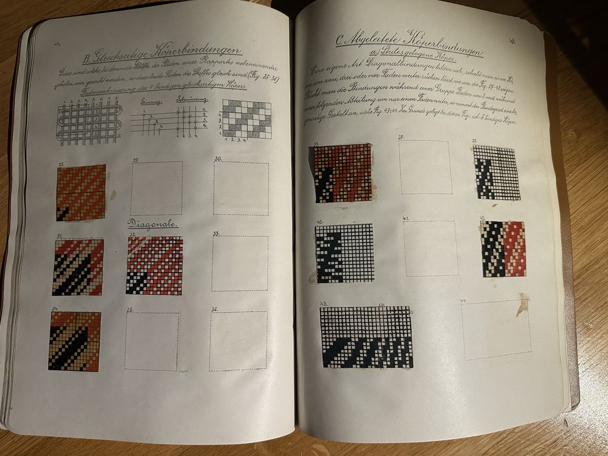 Bücher: 1906 Musterbuch Baumwollweberei mit original Stoffmustern – Gebraucht aus Wettingen von Phibras