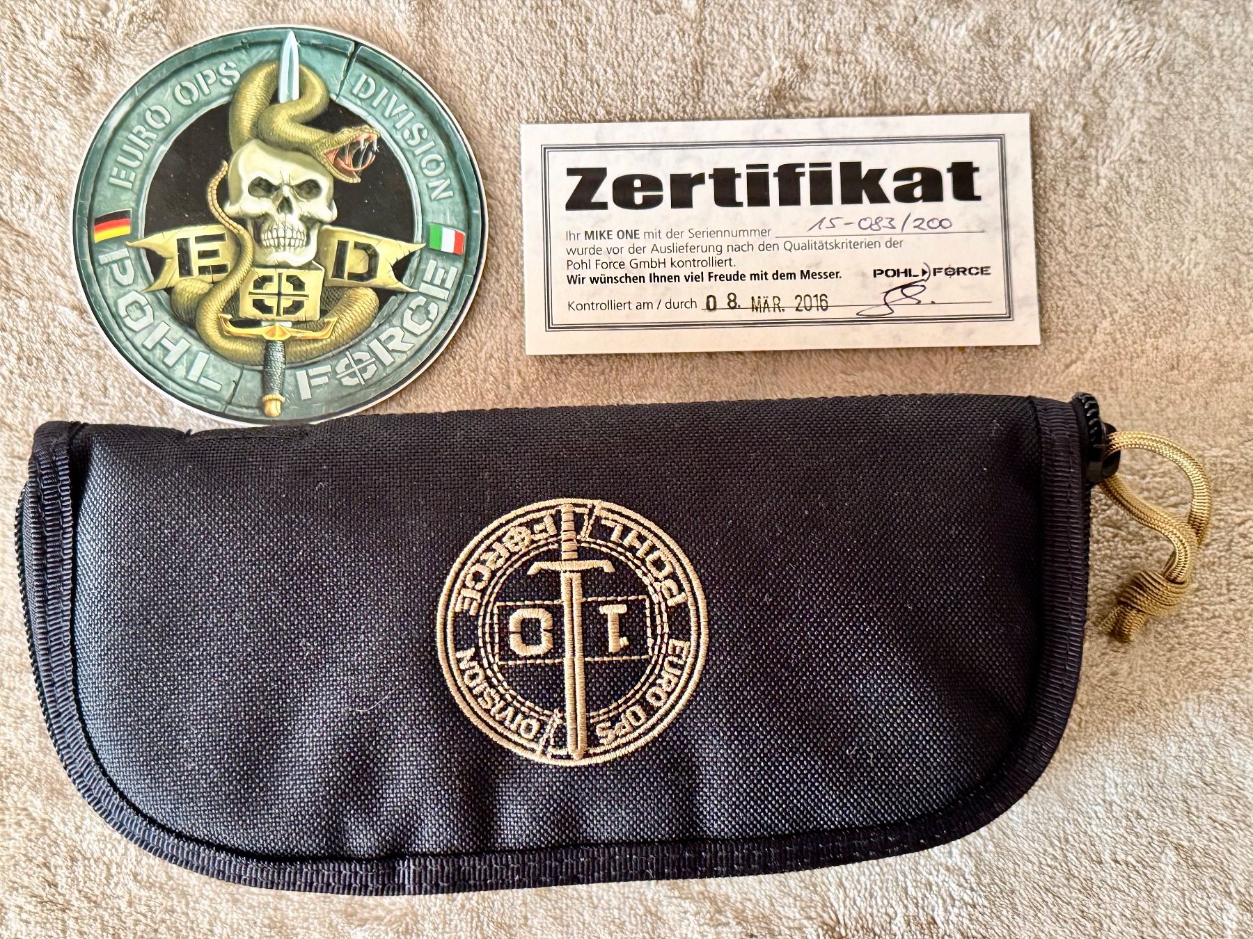 Couteaux militaires: Pohl Force EOD Mike One Desert Tactical Ltd Nr 83 von 200 – Neuf avec emballage d'origine à Grenchen par Pelucilu 7