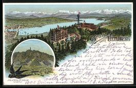 Litho Zürich, Uetliberg, Zürichsee und