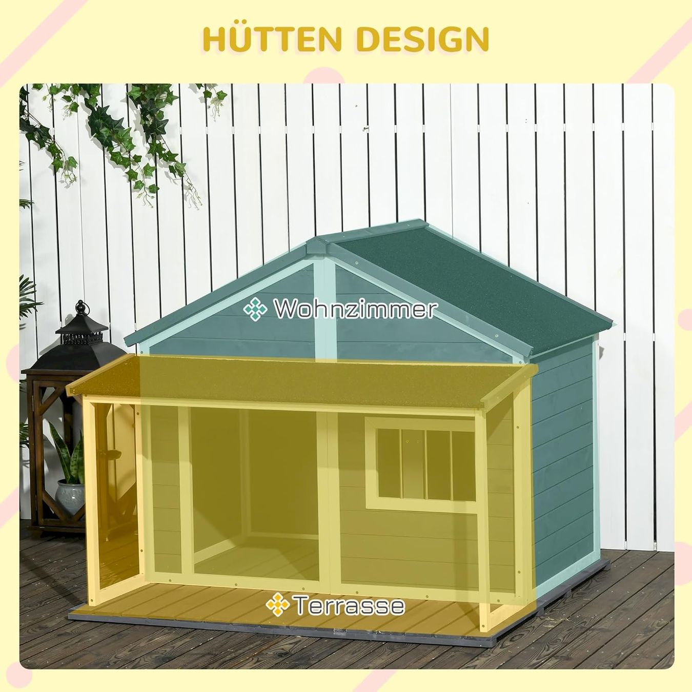 Cucce & Letti: Outdoor-Hundehütte Grau + Weiß – Nuovo e nell'imballaggio originale da Bottighofen venduto da zaap 5