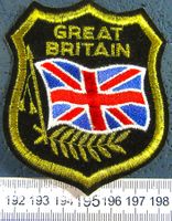 GREAT BRITAIN ENGLAND FLAGGE GESTICKT AUFNÄHER/KLEBER m.LEIM