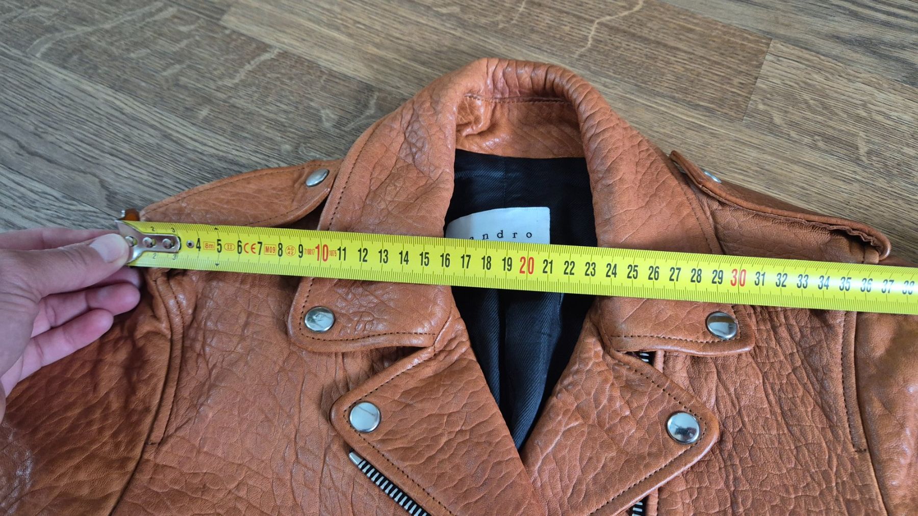 Sandro Giacche: Brown Sandro leather jacket size 1 – Usato da Zürich venduto da monadiederich 4