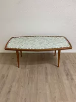Vintage Mid-Century Mosaik Salontisch aus Holz