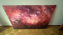 Toile décorative espace et nébuleuse -décor mural 120x80cm
