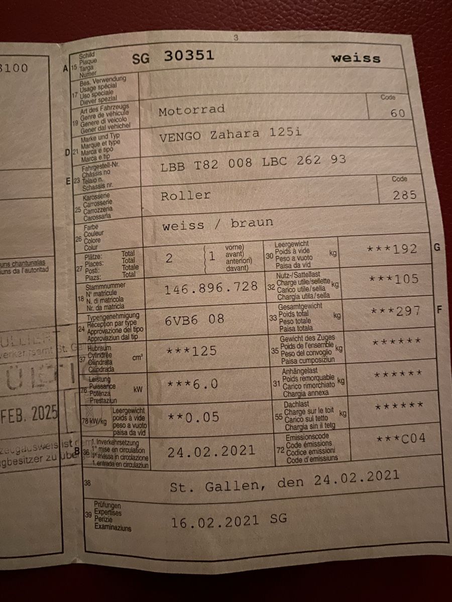 Scooter: Roller 125 i – Usato da Kaltbrunn venduto da la77