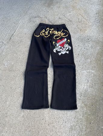 Ed Hardy Jogginghose schwarz Grösse S mit Print